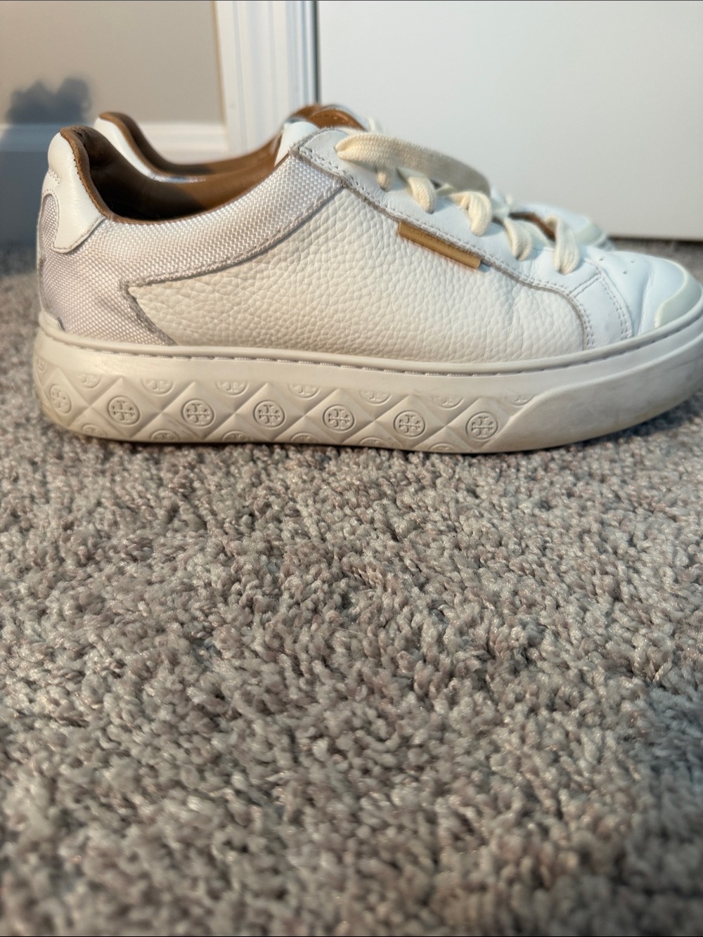 Tory Burch White Leather Ladybug Sneaker - Picture 1 of 6